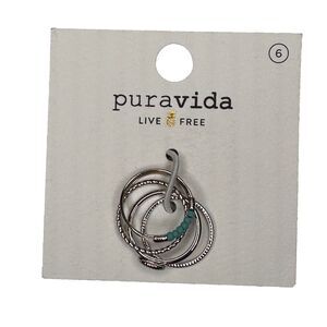 PuraVida Pura Vida Shell Ring Stack Set of 4 Rings